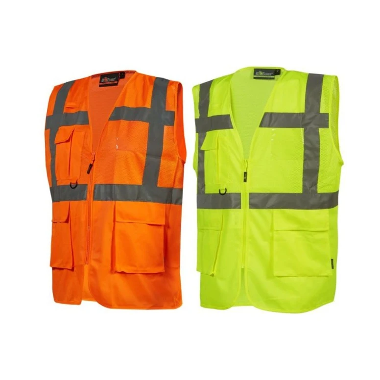 Chaleco de Trabajo Multibolsillos Alta Visibilidad U-Power Castor HL376