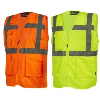 Chaleco de Trabajo Multibolsillos Alta Visibilidad U-Power Castor HL376