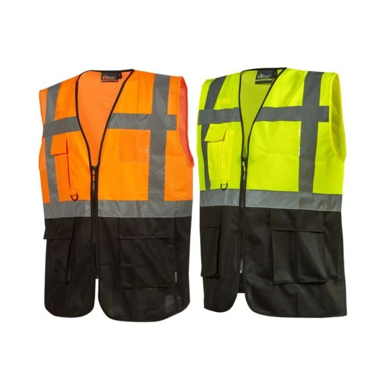 Chaleco de Trabajo Bicolor Multibolsillos Alta Visibilidad U-Power Diadem HL377