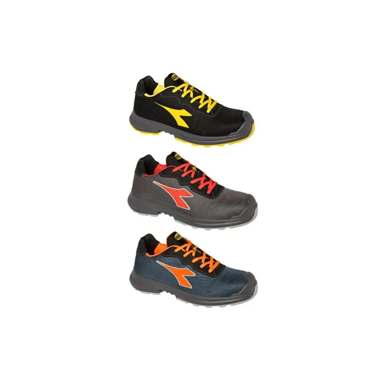 Zapatos de seguridad bajo sin metal Diadora Flash Low S1PS FO SR LG SC ESD 701.183069