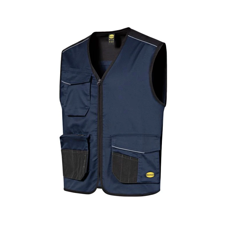 Chaleco de trabajo stretch multibolsillos con cremallera completa Diadora Utility Vest Mover 2.0 702.183060