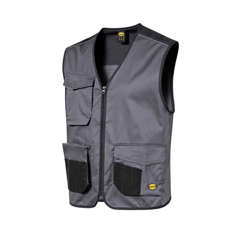 Chaleco de trabajo stretch multibolsillos con cremallera completa Diadora Utility Vest Mover 2.0 702.183060