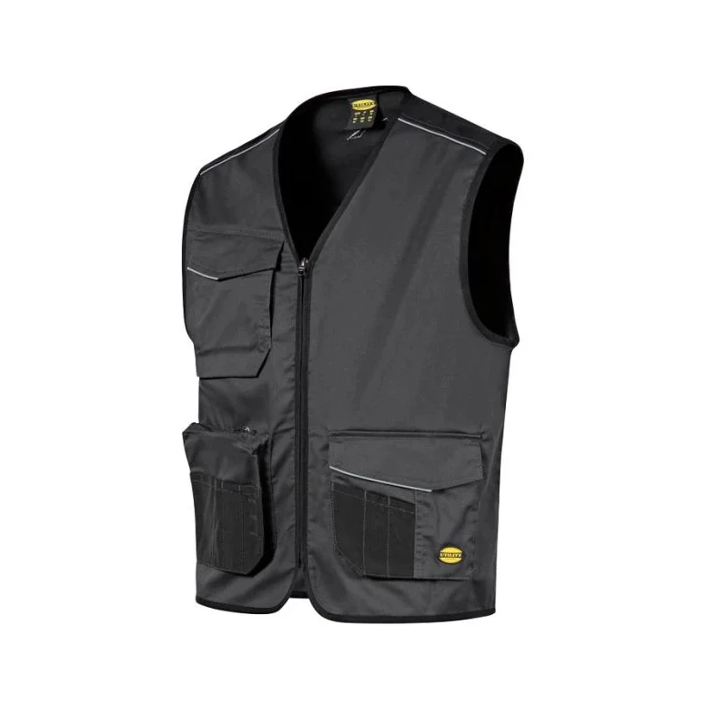 Chaleco de trabajo stretch multibolsillos con cremallera completa Diadora Utility Vest Mover 2.0 702.183060