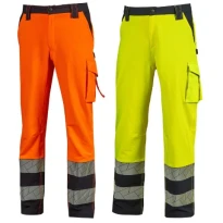 Pantalones de trabajo stretch multibolsillos alta visibilidad U-Power Nova HL401