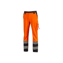 Pantalones de trabajo stretch multibolsillos alta visibilidad U-Power Nova HL401