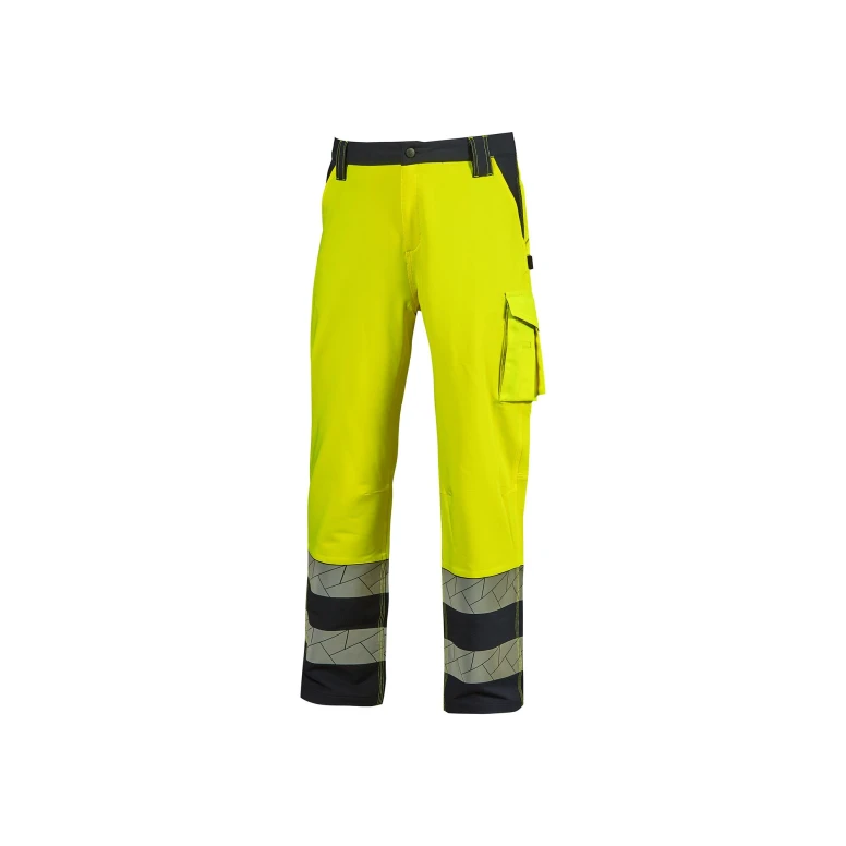 Pantalones de trabajo stretch multibolsillos alta visibilidad U-Power Nova HL401