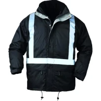 Parka 4 en 1 Coverguard BODYGUARD II 5BODN: 100 % PES recubierto de PVC – Negro