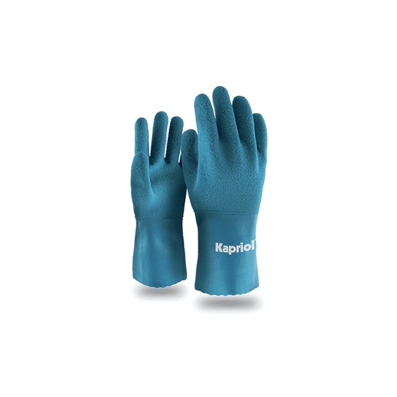 12 Pares - Guantes de trabajo Kapriol Azul Látex 127707