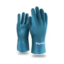 12 Pares - Guantes de trabajo Kapriol Azul Látex 127707