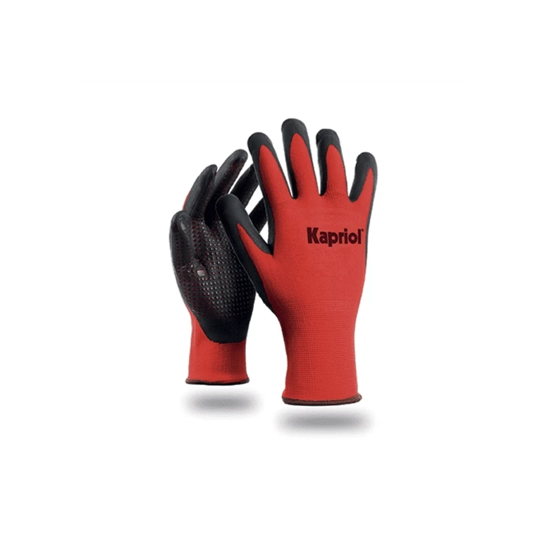 12 pares - Guantes de trabajo antideslizantes Kapriol  Nitrilo Dots 127722