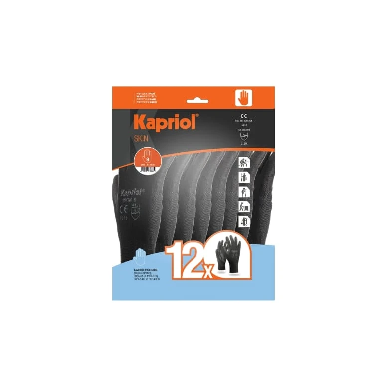 12 pares – Guantes de trabajo Kapriol SKIN 127724
