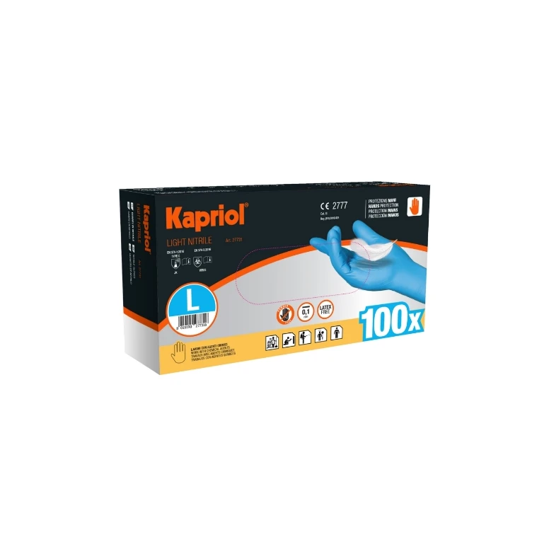 100 piezas - Guantes desechables Kapriol LIGHT NITRILE 127760