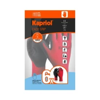 12 pares – Guantes de trabajo anticorte Kapriol En Látex EASY GRIP 128020