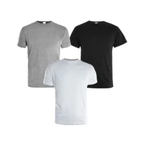 Set de 3 Camisetas 100 % Algodón Kapriol 128906 Gris Blanco Azul