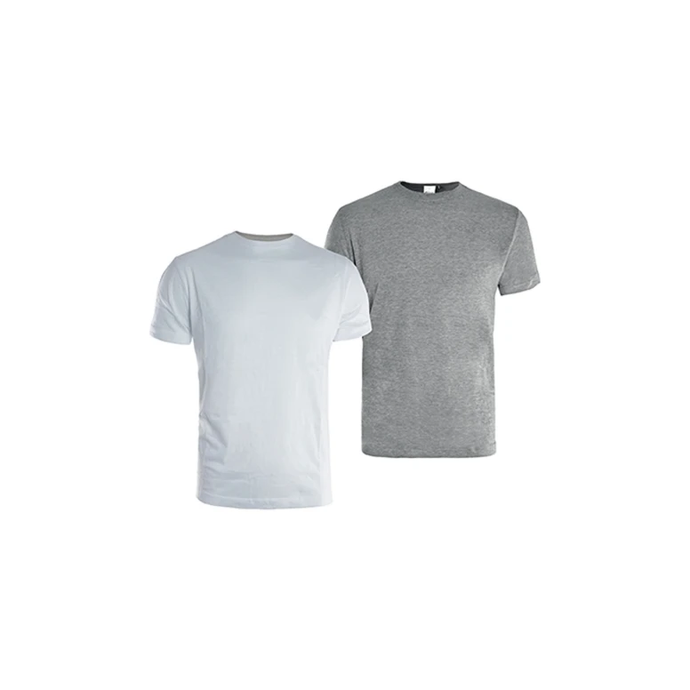 Set de 2 Camisetas de Trabajo Kapriol 136451 Blanco y Gris