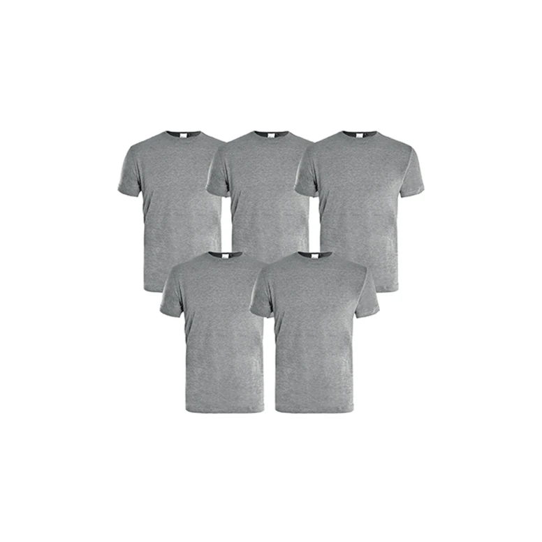 Set de 5 Camisetas de Trabajo Kapriol 136461 Blanco y Gris