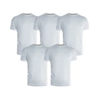 Set de 5 Camisetas de Trabajo Kapriol 136461 Blanco y Gris 2