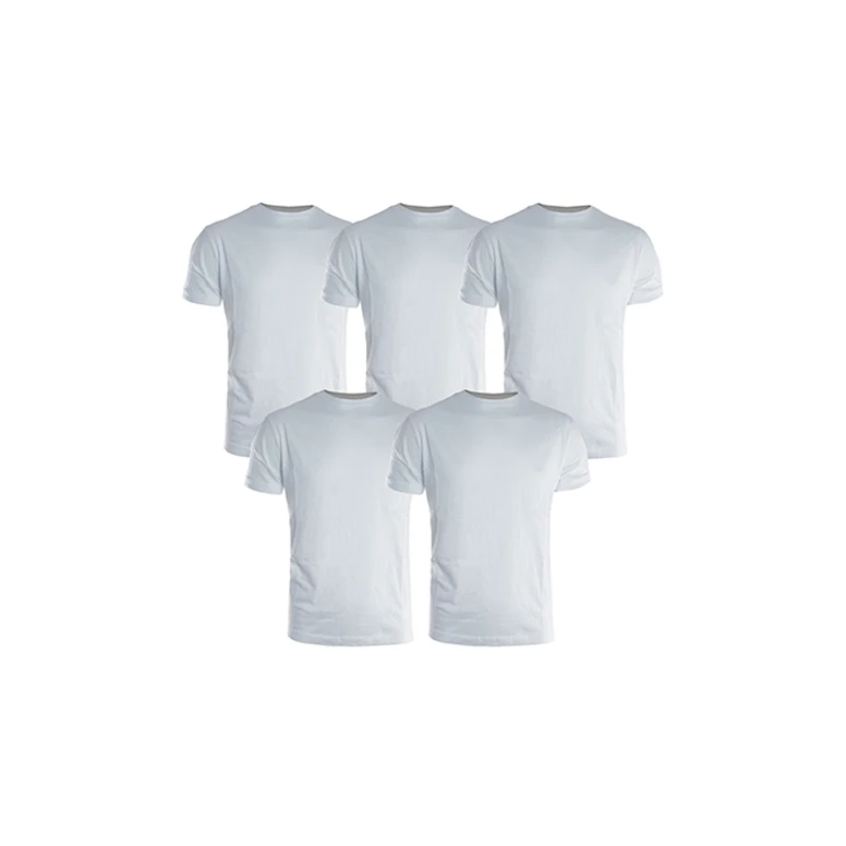 Set de 5 Camisetas de Trabajo Kapriol 136461 Blanco y Gris