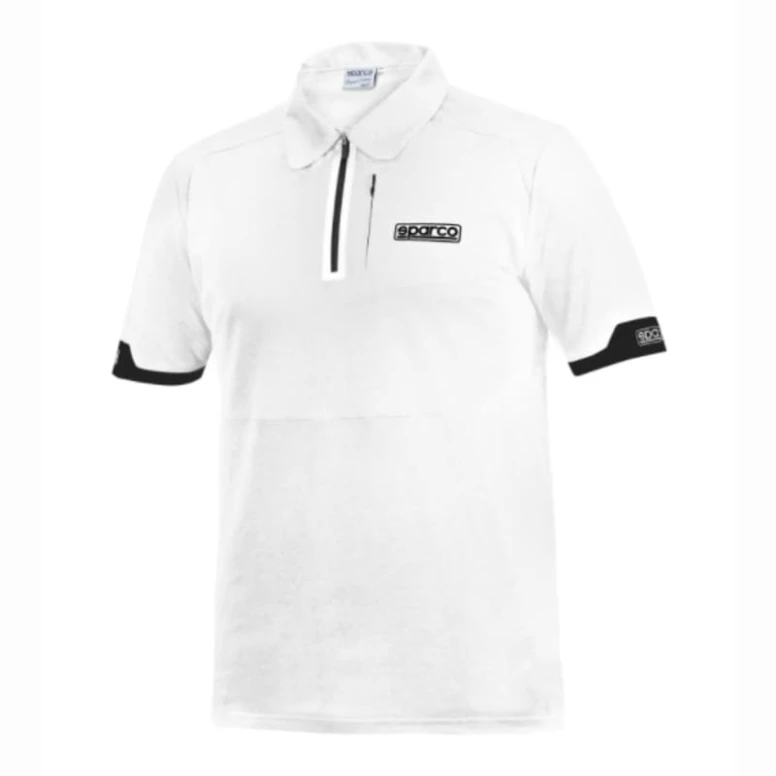 Sparco TeamWork polo con cremallera de manga corta