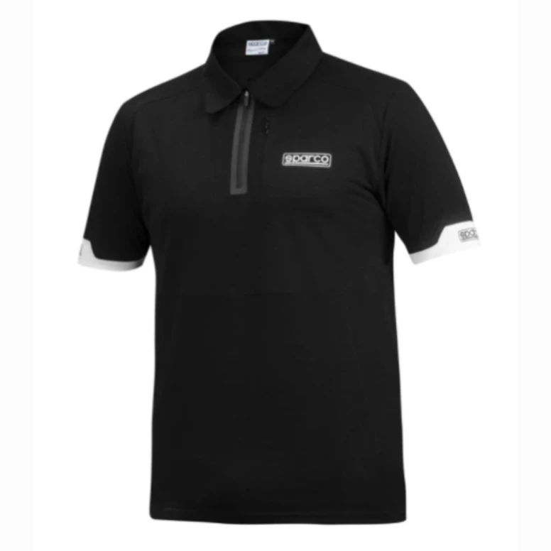 Sparco TeamWork polo con cremallera de manga corta