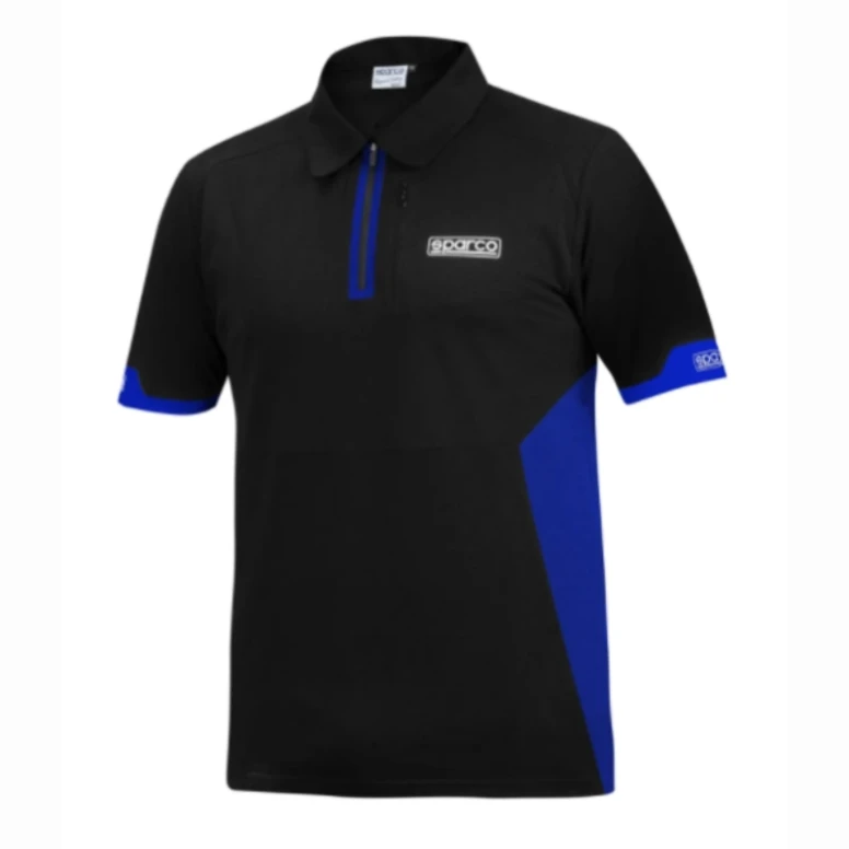 Sparco TeamWork polo con cremallera de manga corta