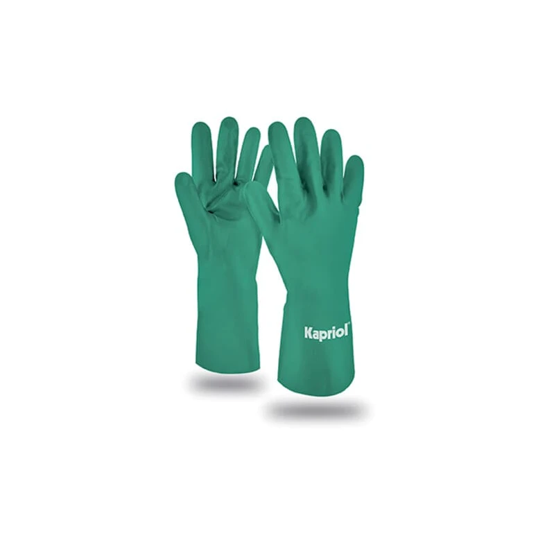 12 pares - Guantes de trabajo Kapriol en nitrilo Chemical 180129 Riesgo químico