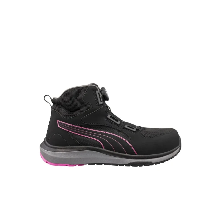 Zapatos de seguridad cierre BOA Puma Aspire Pink Disc Mid S3S ESD FO HRO SR 632950