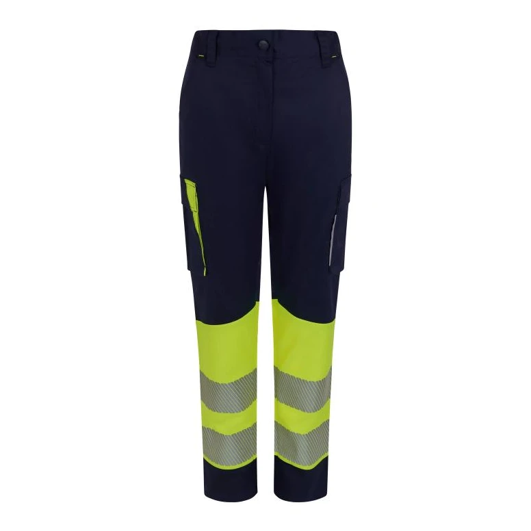 Pantalón de Trabajo Mujer Alta Visibilidad Velilla Multibolsillos Stretch Bicolor 303032SW