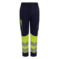 Pantalón de Trabajo Mujer Alta Visibilidad Velilla Multibolsillos Stretch Bicolor 303032SW