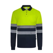 Polo de Trabajo Alta Visibilidad Velilla 305535 Bicolor Manga Larga 2