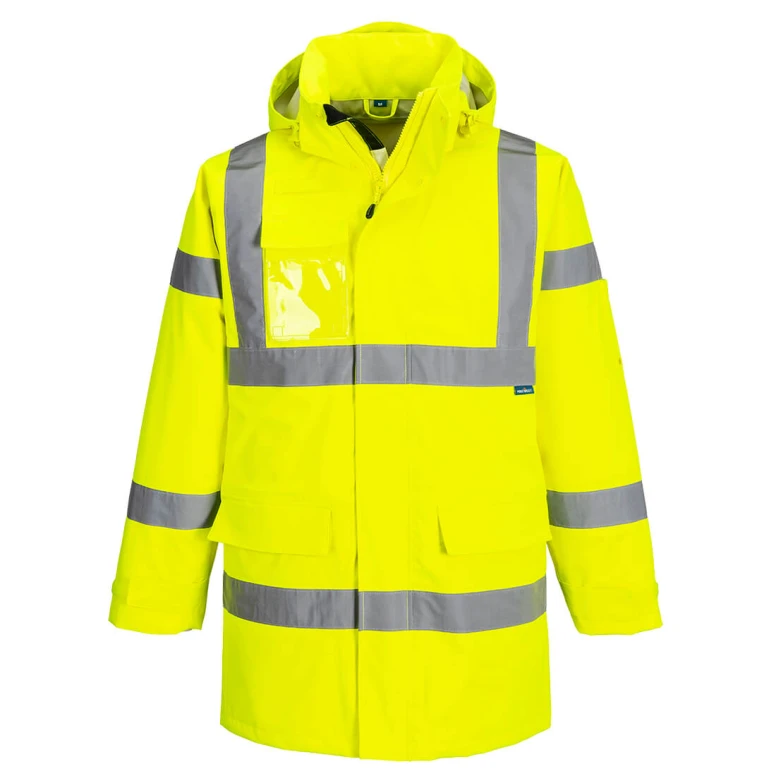 Chaqueta de trabajo Portwest alta visibilidad impermeable de lluvia Extreme Hi Vis S599 multibolsillos