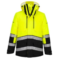 Parka de trabajo Portwest alta visibilidad EV401 Expedition Hi Vis multibolsillos de invierno