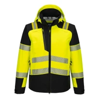Chaqueta de Trabajo Portwest Alta Visibilidad T166 PW3 Hi-Vis Multibolsillos Impermeable Stretch