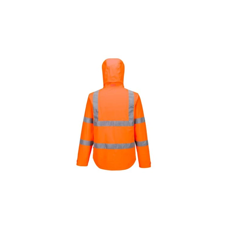 Chaqueta de Trabajo Portwest Alta Visibilidad Ligera Plegable Hi-Vis S164 Impermeable Multibolsillos