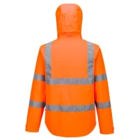 Chaqueta de Trabajo Portwest Alta Visibilidad Ligera Plegable Hi-Vis S164 Impermeable Multibolsillos