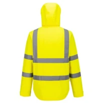 Chaqueta de Trabajo Portwest Alta Visibilidad Ligera Plegable Hi-Vis S164 Impermeable Multibolsillos