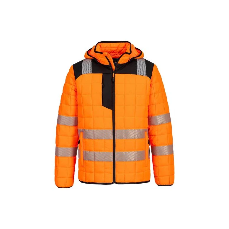 Chaqueta de trabajo Portwest alta visibilidad Hybrid Baffle T165 impermeable multibolsillos