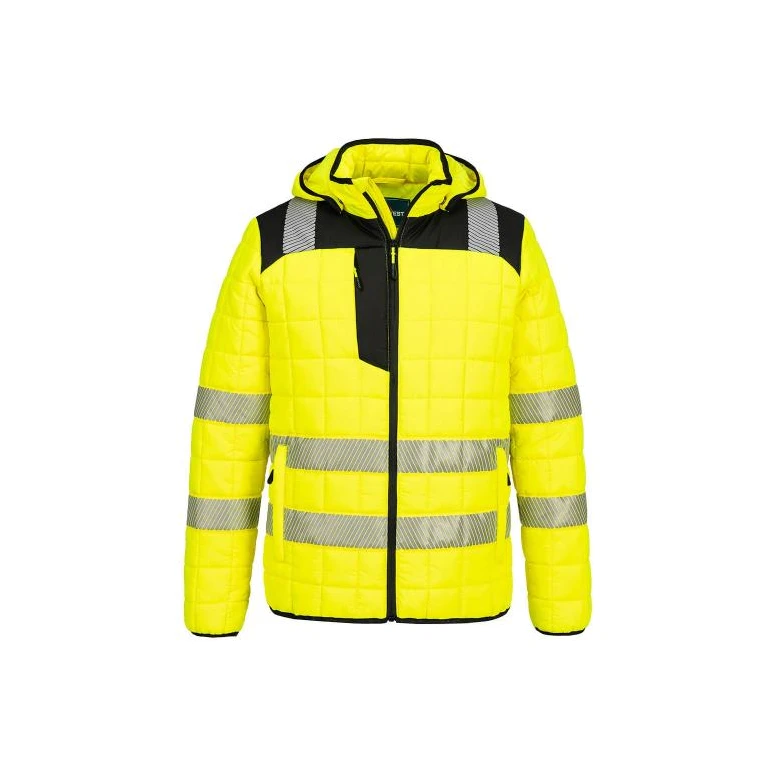 Chaqueta de trabajo Portwest alta visibilidad Hybrid Baffle T165 impermeable multibolsillos