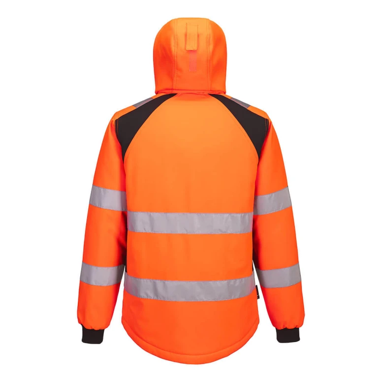 Chaqueta de trabajo Portwest alta visibilidad CD809 Softshell WX2 acolchada multibolsillos impermeable