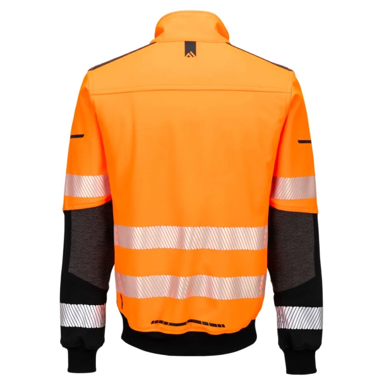 Chaqueta de trabajo Portwest alta visibilidad EV468 Softshell multibolsillos impermeable stretch