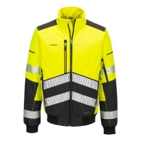 Chaqueta de trabajo Portwest alta visibilidad EV468 Softshell multibolsillos impermeable stretch
