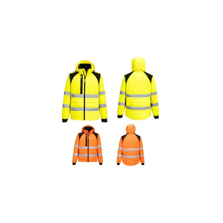 Chaqueta de trabajo Portwest alta visibilidad CD863 Softshell WX2 multibolsillos impermeable