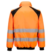 Chaqueta de trabajo Portwest alta visibilidad Pilot WX2 Hi Vis 2 in 1 CD898 multibolsillos impermeable