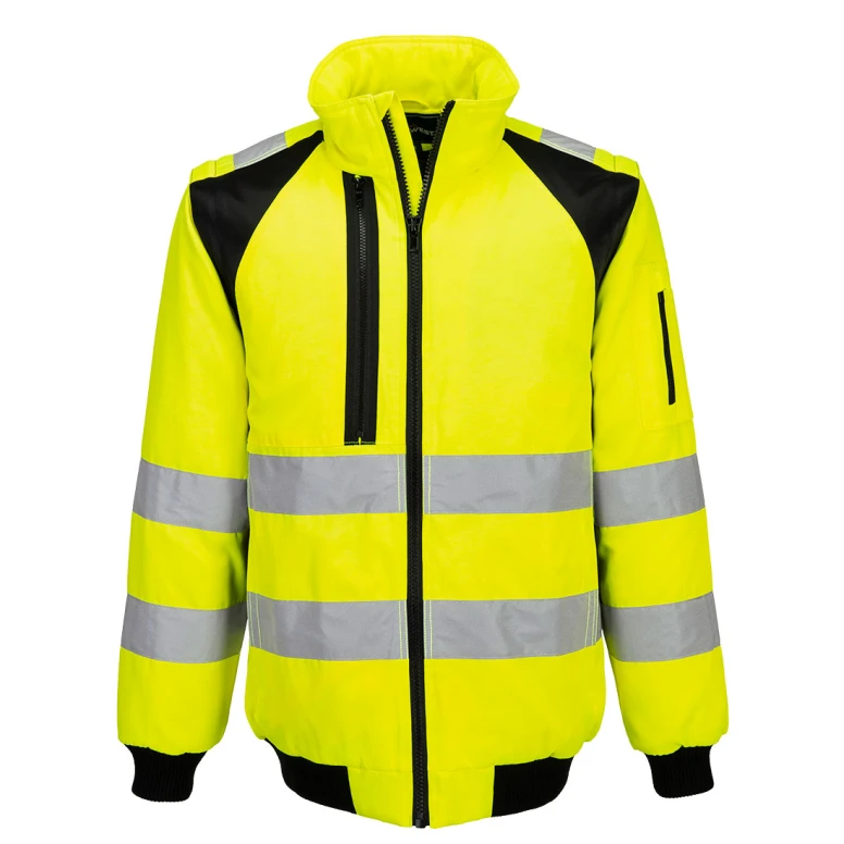 Chaqueta de trabajo Portwest alta visibilidad Pilot WX2 Hi Vis 2 in 1 CD898 multibolsillos impermeable