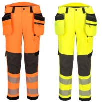 Pantalón de trabajo Portwest alta visibilidad Holster EV448 Stretch multibolsillos
