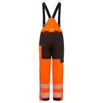 Pantalón de trabajo Portwest alta visibilidad FR426 multibolsillos ignífugo impermeable invernal con tirantes desmontables