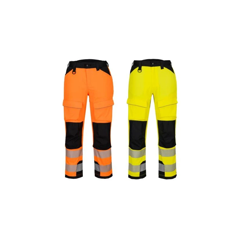 Pantalón de trabajo Portwest alta visibilidad PW3 Harness T142 stretch multibolsillos