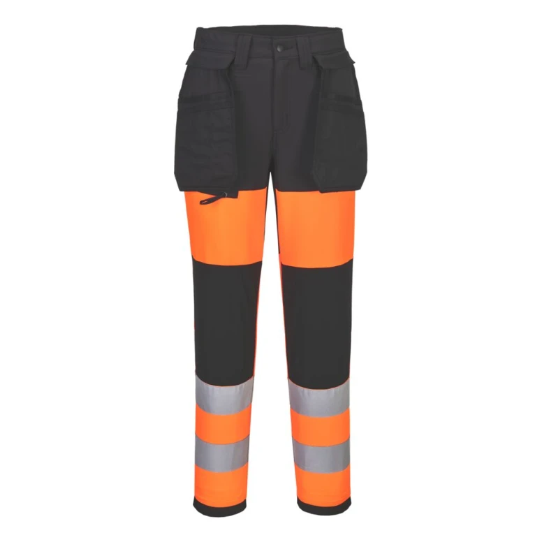 Pantalón de Trabajo Portwest Alta Visibilidad Service WX2 CD847 Multibolsillos Stretch Mujer