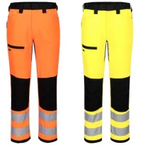 Pantalón de Trabajo Portwest Alta Visibilidad Service WX2 CD857 Multibolsillos Stretch