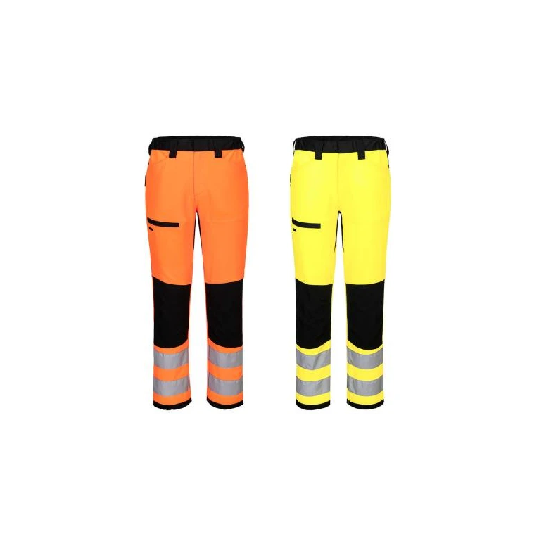 Pantalón de Trabajo Portwest Alta Visibilidad Service WX2 CD857 Multibolsillos Stretch